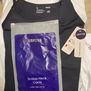Empetua Large Black Scoop Neck Cami tank top